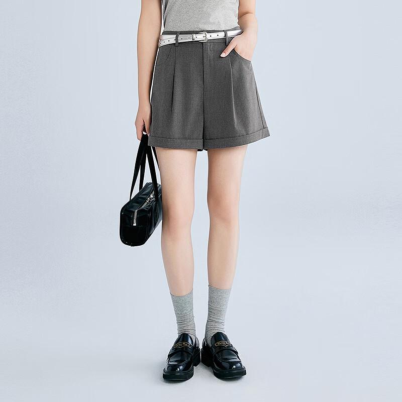 

LEDIN Striped Color-Block High-Waist Shorts XL