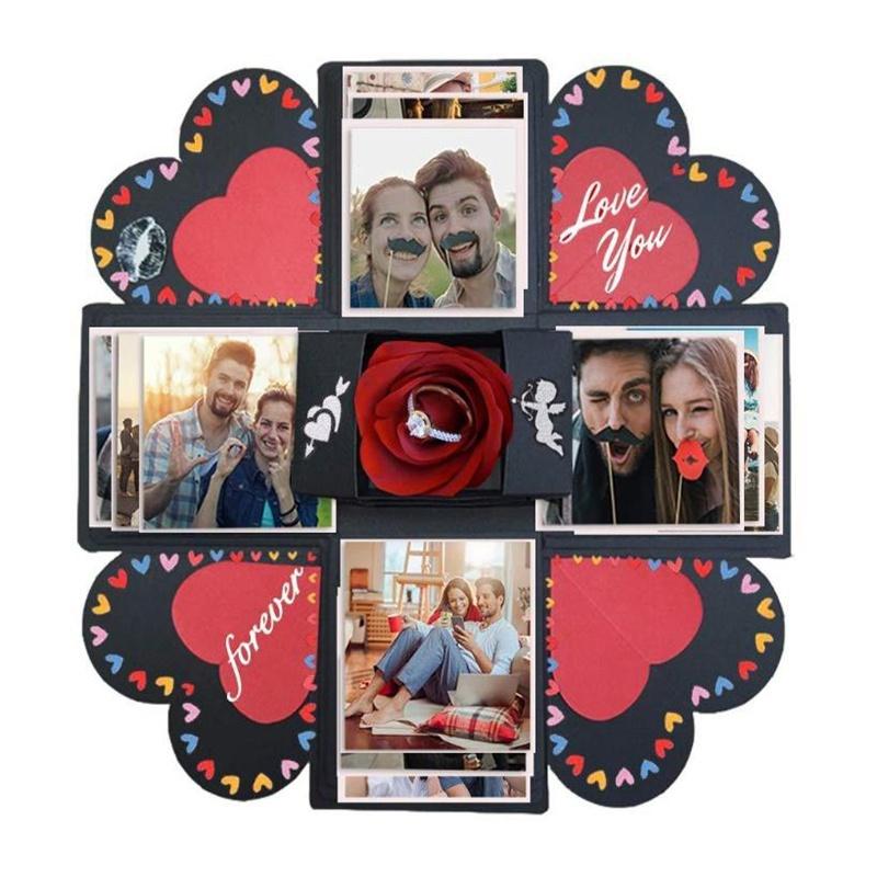 DIY Pleasantly Surprised Photo Album Gift Box Storage Box Valentine's Day Surprise Gift Box Romantic Couple Creative Gift