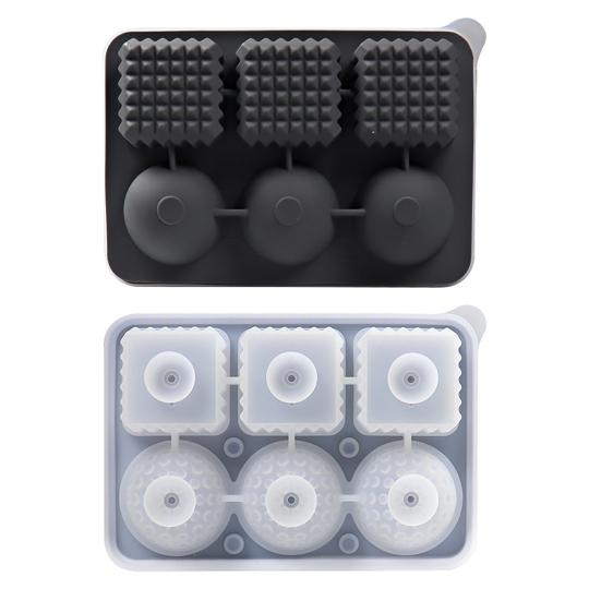 Whiskey Ice Cube Tray Silicone Ice Mold for Large Ice Balls Cubes Flexible Easy Release BPA-Free Dishwasher Safe Ice Cube Maker
