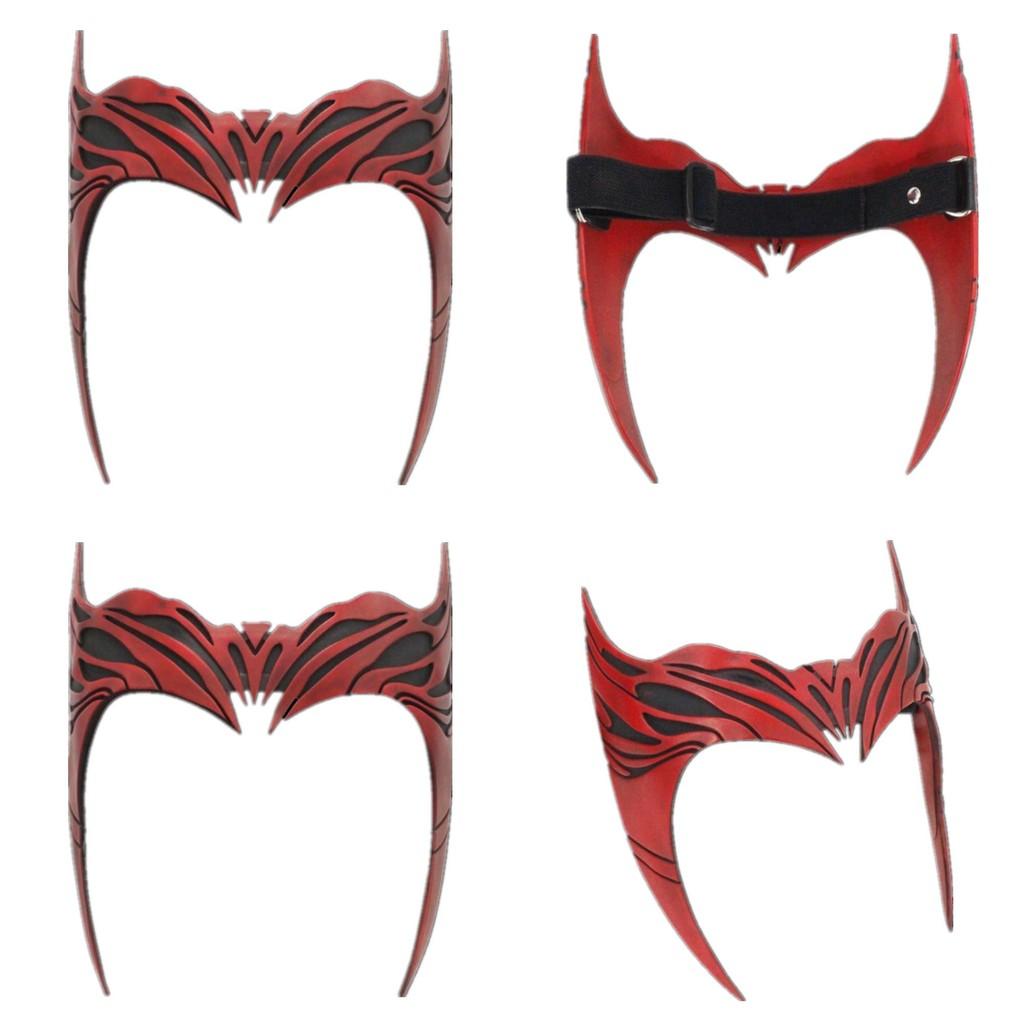 Stunning Wandavision Mask For Halloween Featuring Adorable Visions And Scarlet Witch Design