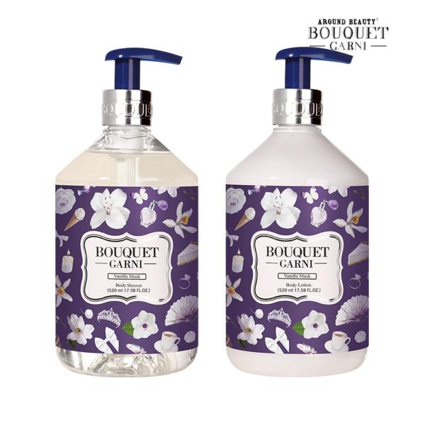 

Bouquet Garni Deep Perfume Vanilla Musk Body Wash 520ml x1 + Body Lotion 520ml x1