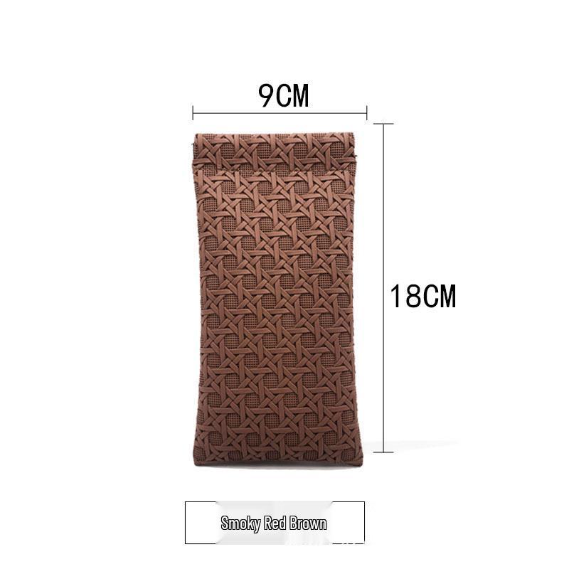 

Кожаный чехол на кнопке для очков и солнцезащитных очков, Портативный мешочек на шнурке для хранения 18*9cm