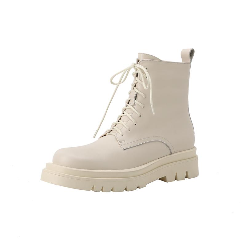 New Natural Wool Fur Warm Snow Boots Women Winter High Heel Ankle Boots Genuine Leather Warm Non-slip Short Boots Platform Shoes
