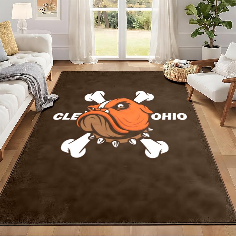 Cleveland Browns Carpet Door Mat for Living Room or Bedroom Protective Mat Under Chair Office Decoration Christmas Gift Birthday Present