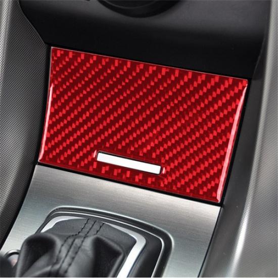 Red Carbon Fiber Interior Center Storage Cover Trim Sticker For Acura TL 2009-14
