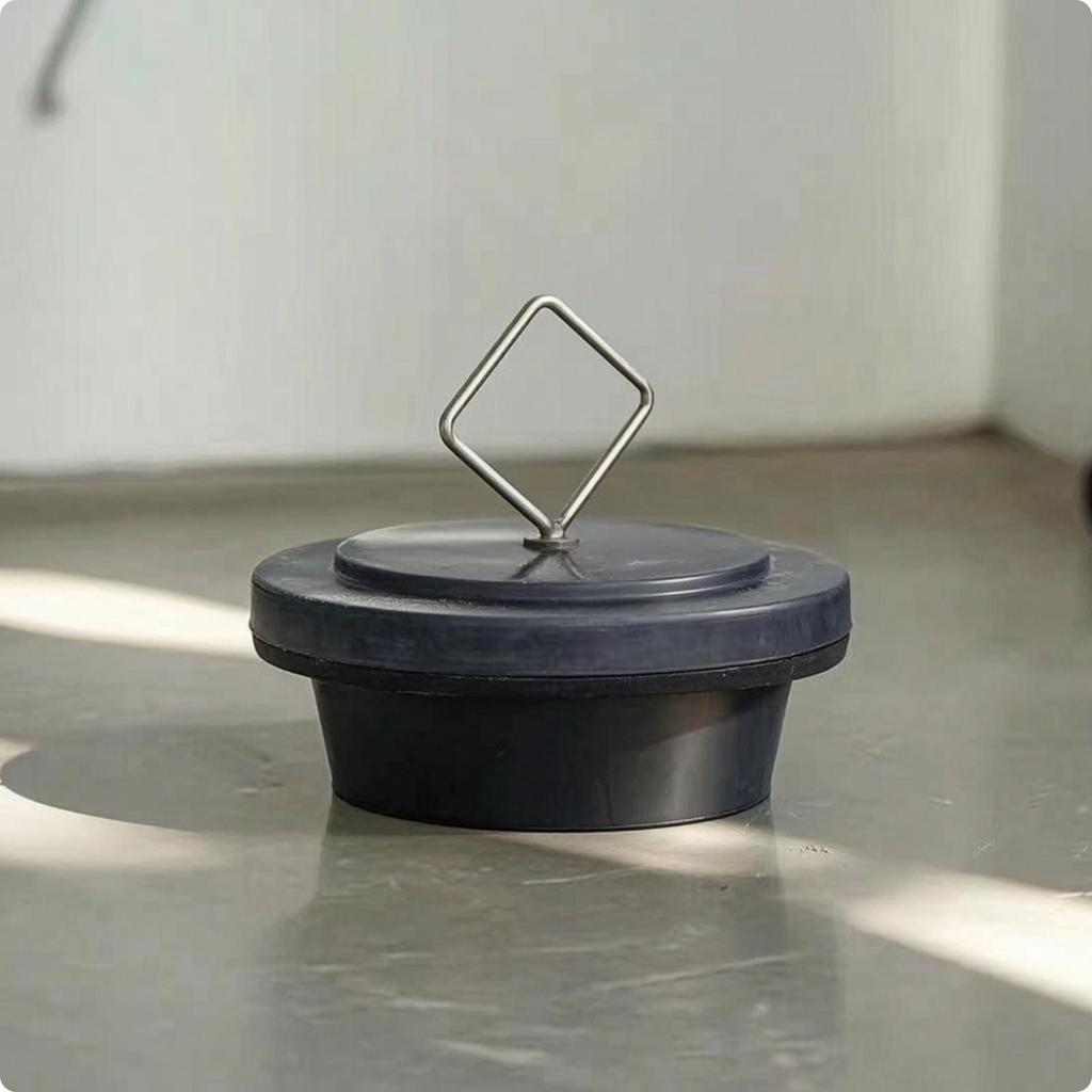 Drainage Plug with Stainless Steel Handle Easy Raise Rubber