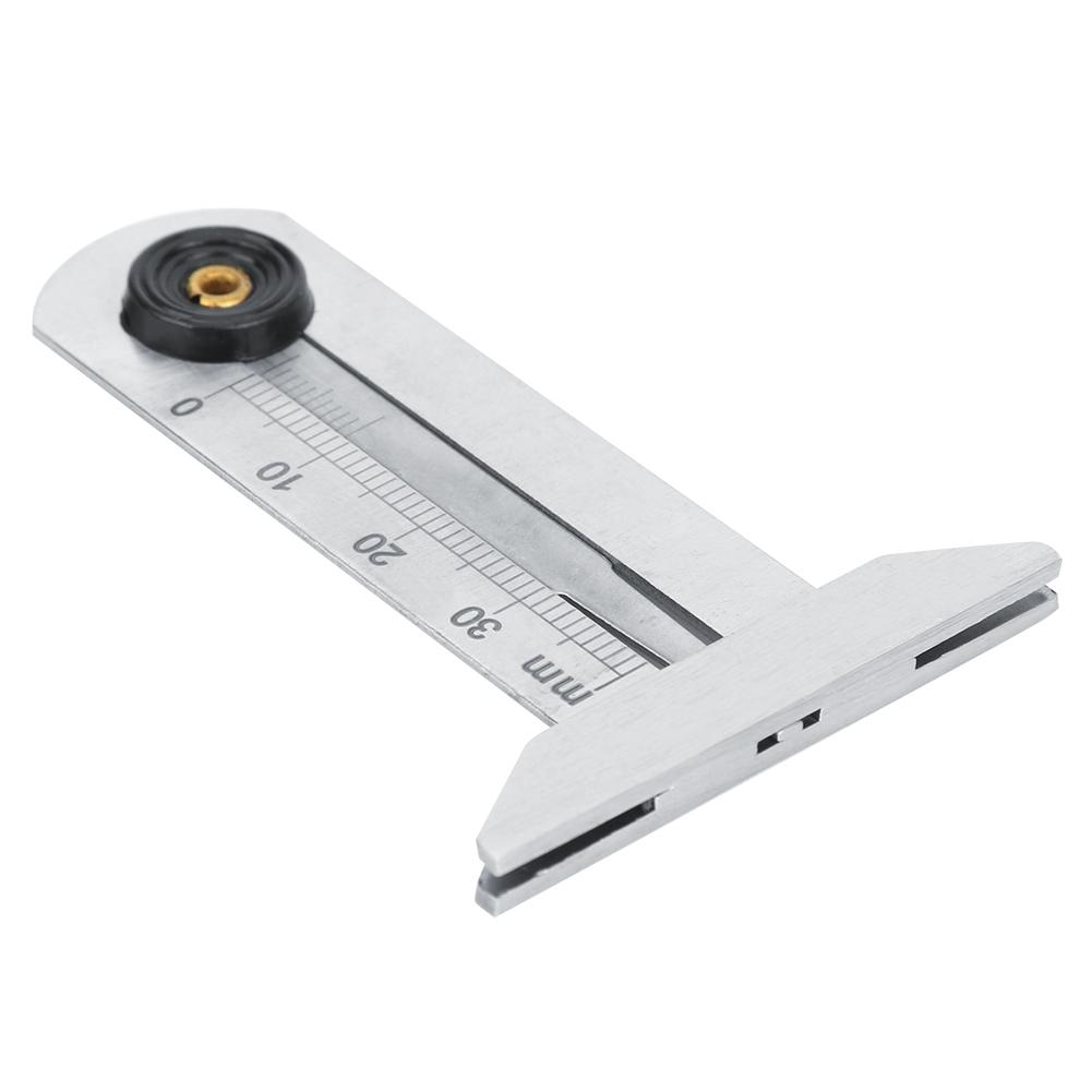 Tire Tread Depth Gauge Meter Stainless Steel Vernier Caliper Measuring Tool 0-30mm