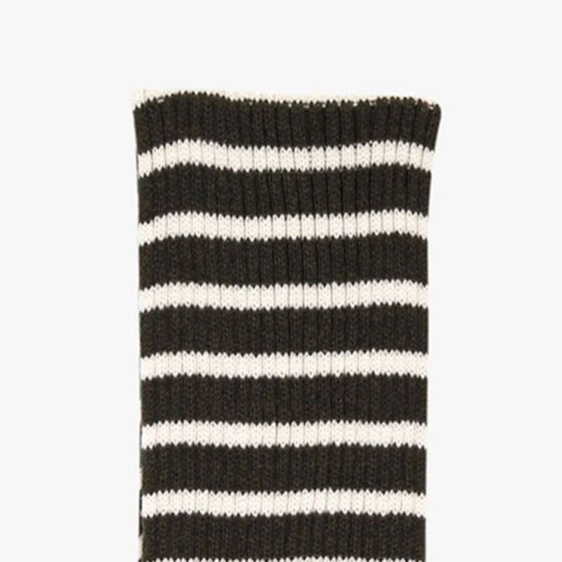 PINK PINEAPPLE SNUGGY STRIPE MUFFLER_KHAKI