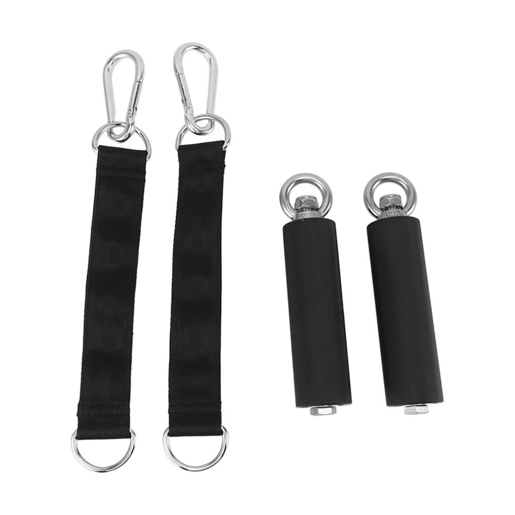 1Pair Pull Up Handle Cable Handle TPR Rubber Coated Grip Anti Slip Straight Gym Equipment