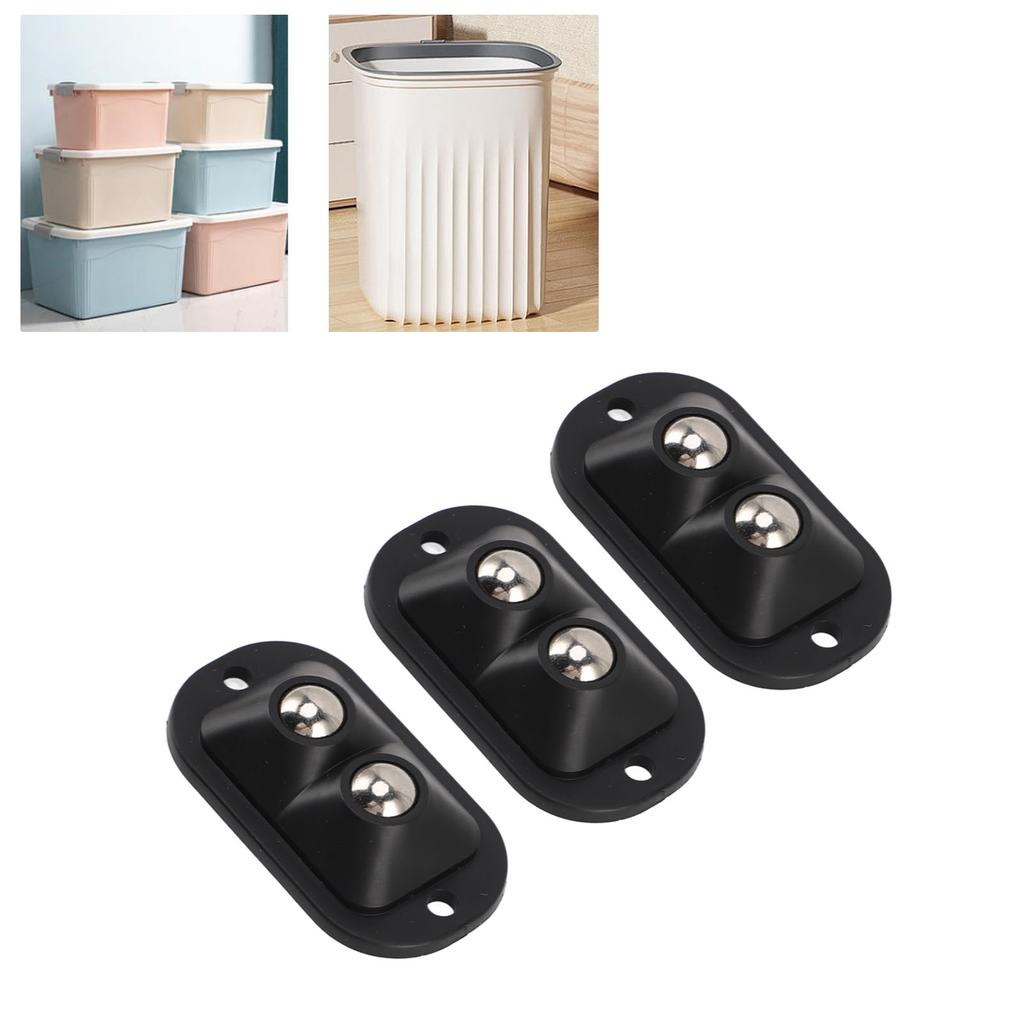 12pcs   Caster Wheels Self Adhesive Double Bead Labor Saving Quietly Moving 360 Degree Rotation   Pulley for Kitchen Appliances Furniture