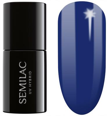 Lakier Hybrydowy Do Paznokci Granatowy #308 Semilac Festive Blue 7ml