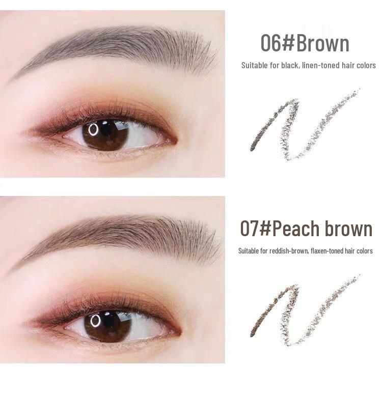 Haozhuang Dual End Eyebrow Pencil: Ultra-Fine, Waterproof, Smudge-Proof, Long-lasting for Natural Brows.