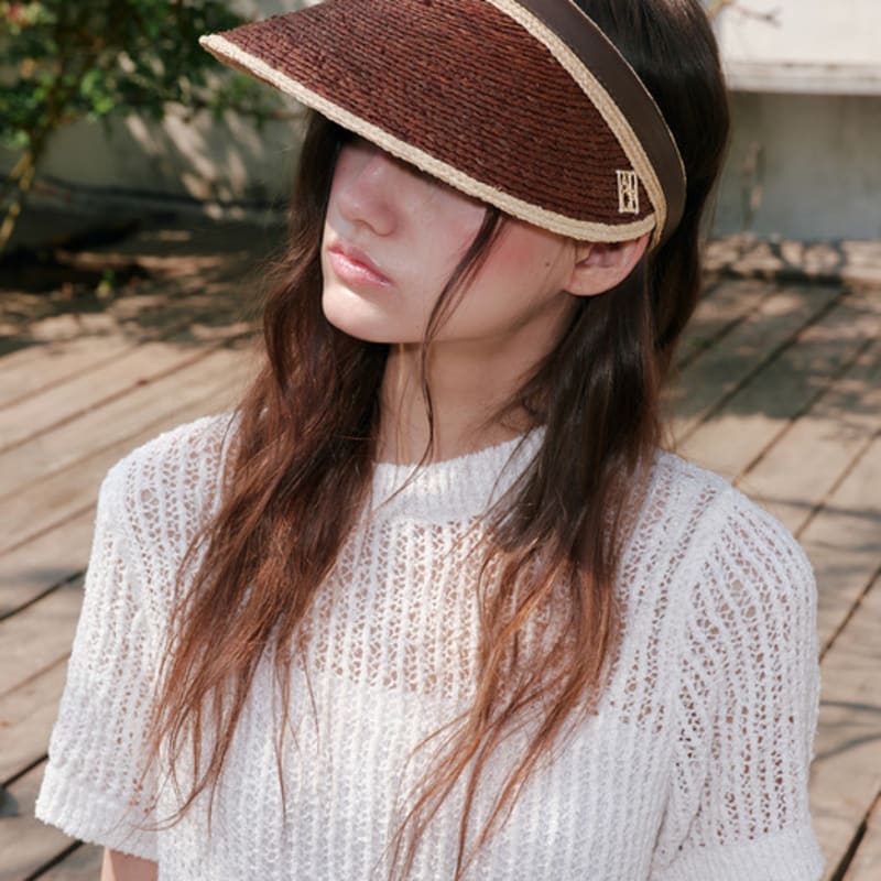 

ALLINCOMPLETE Diana Raphia Sun Visor (2 Colors) Brown (Diana SunVisor)