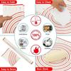 Rolling Pin and Silicone Baking Pastry Mat,Stainless Steel Dough Roller,Rolling Pins with Adjustable Thickness Rings, for Baking
