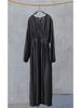 Women's Washed Bamboo Linen Chinese-Style Dress with Waist Seal, Available In 3 Colors
