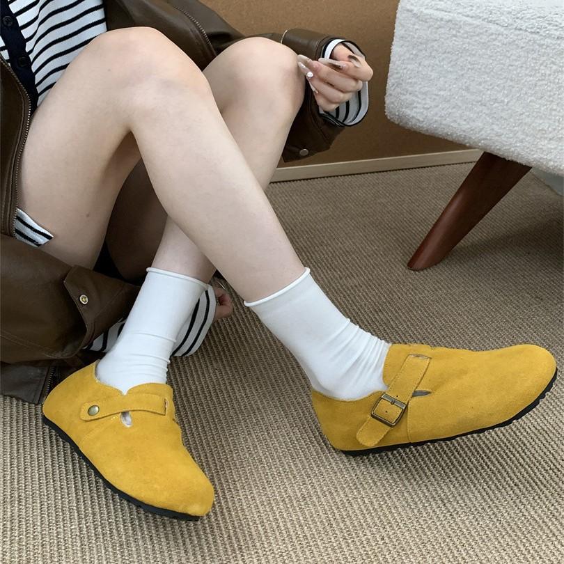 3CM Thick-soled Bag Head Half Slippers Women's Autumn New Mori Retro Lazy Soft Ugly Cute Shoes