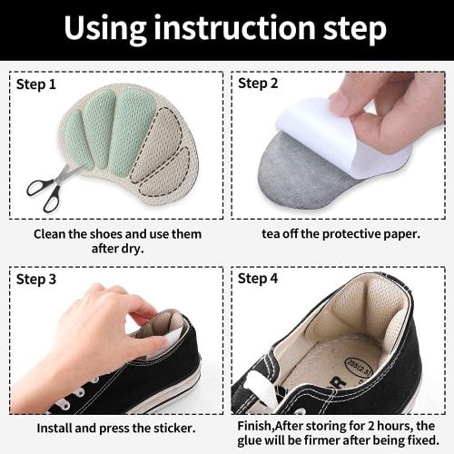 JUTOSU Heel Pads, Toe Cushions, Adjustable Heel Pads, Easy Toe Cushion, Toe Protection, Shoe Care, Sponge, Memory Foam, Toe Gap Filler, Size Adjustmen