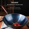 Traditional Blue-Baked Cast Iron Wok Set