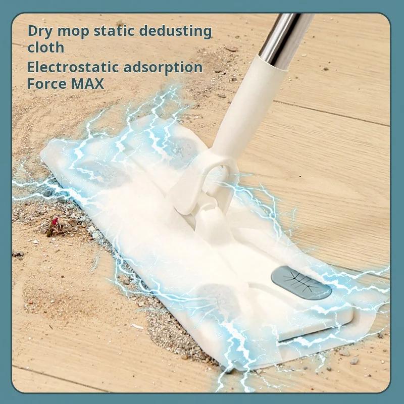 Electrostatic Dust Removal Paper Mop, Disposable Mop, Floor Cleaning, Vacuum Cleaning, Dry And Wet Mop, Hand Wash Free Cleaning
