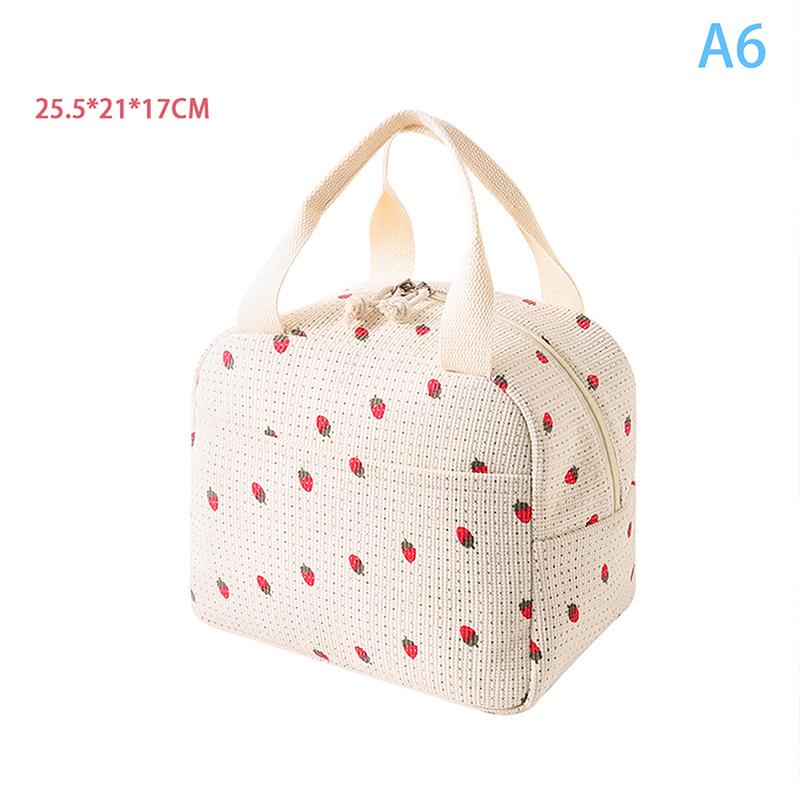 1Pieces Corduroy Lunch Bag Thermal Insulation Lunch Box Storage Handbag Multifunctional Kids School Cooler Bag Outdoor Tableware