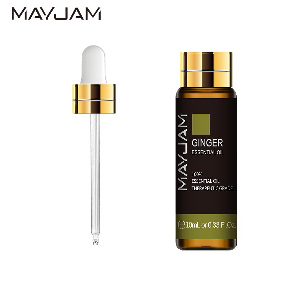 MAYJAM 10ml/30ml/100ml Ginger Natural Essential Oil Good for Aromatherapy Relaxation Skin Therapy Hair Growth Healthy Care Water Soluble Oil