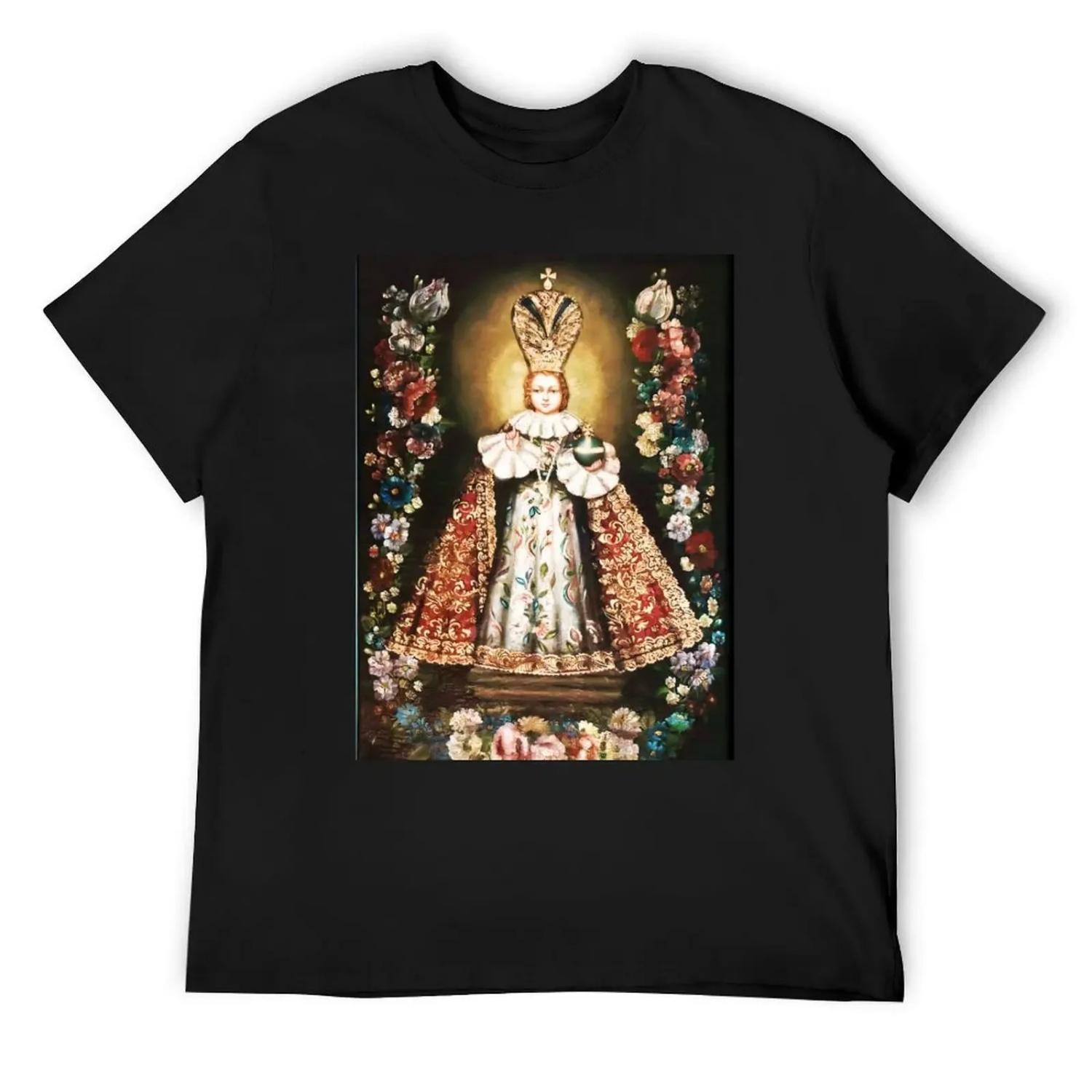 

Infant Jesus of Prague T-Shirt oversize t-shirts man tees vintage anime shirt custom t-shirts men graphic t shirts S чёрный