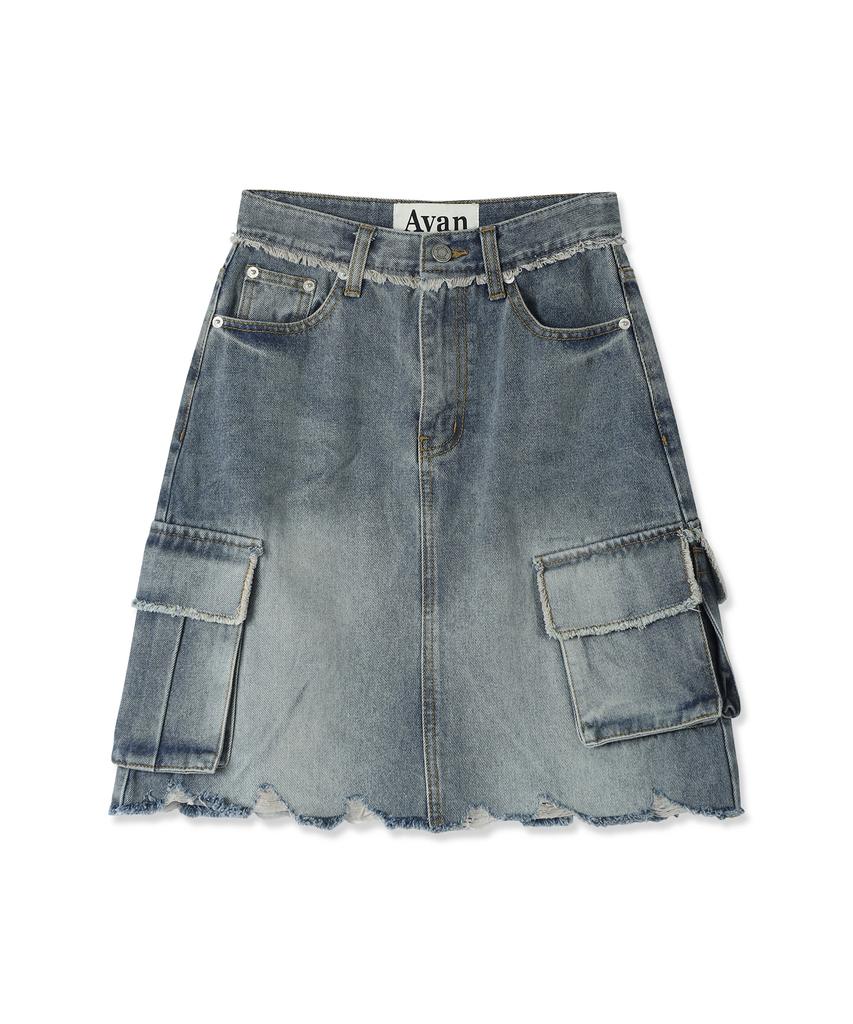 AVANDRESS Harper Tassel Denim Short Skirt - 2Col