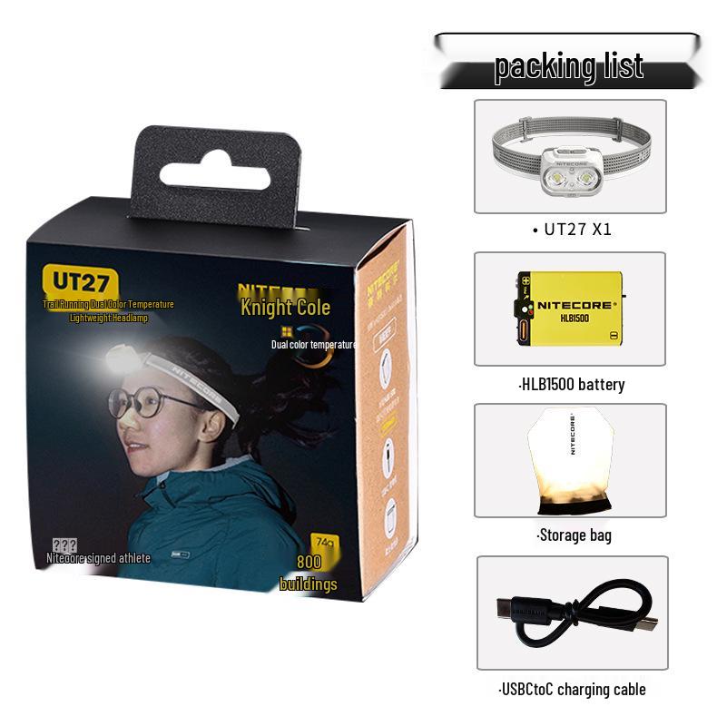 Nitecore UT27 Doppellicht-Stirnlampe für Outdoor und Trailrunning