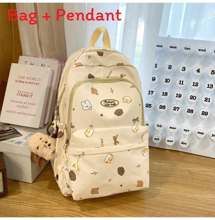 Girl School Backpack With Nylon Material And Laptop Compartment For Education Use