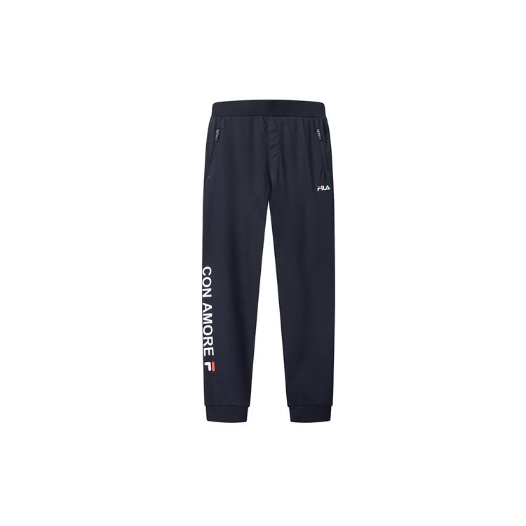 FILA Knitted Sweatpants Men s Legend Blue Thin Cuffed Pants F11M028622FNV M