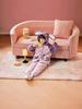 Girls' Kuromi Quilted Fleece Pajamas - Thick, Cute Autumn/Winter Home Wear (2025)