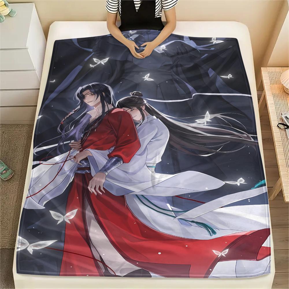 Heaven Official's Blessing Print Flannel Blanket,High Quality Comfortable for All Seasons,Home Decor,Warmth and Comfort,Perfect for Christmas Gifts