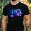 T-Shirt Men Neon Owl Motif Cotton Size XS To 5XL