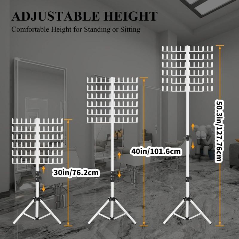 144 Pegs Braiding Hair Rack Standing,Hair Extension Holder Hanger,Hair Divider Rack for Braiding Hair Separator Stand