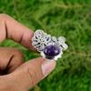 Womens day Sale 925 Silver Crown Chakra Natural Chevron Amethyst Stackable Ring