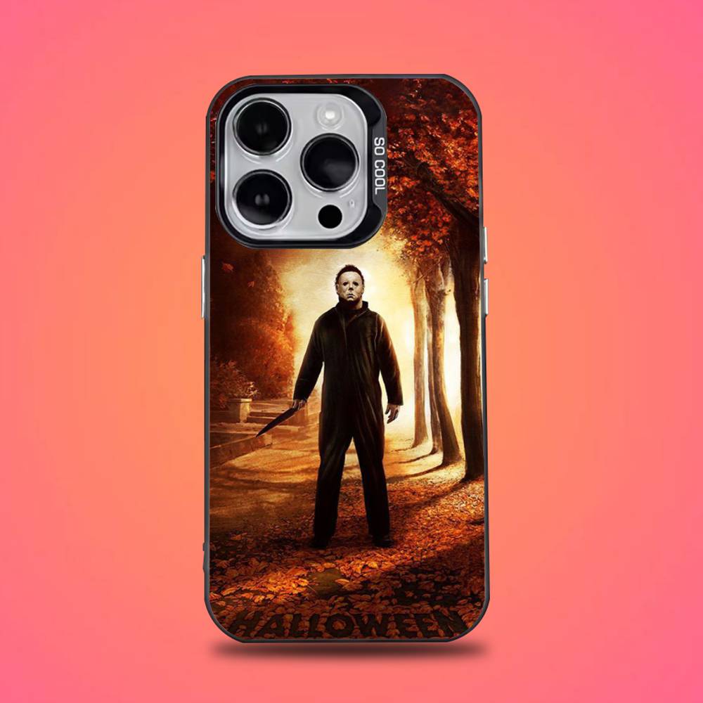 H-Halloween Michael Myers Phone Case For iPhone 16,15,14,13,12,11,Pro,Max,Plus,Mini,XS,SE Anti Fall Black Matte Hard Bumper
