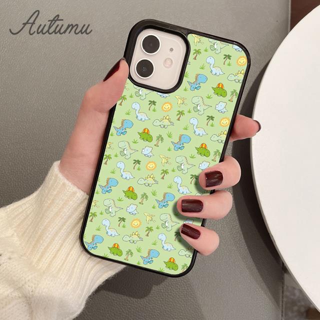 Baby Dino Phone Case for iPhone 17 Air 15 16 16e 11 12 13 14 Pro Max Plus Cover Coque Fundas Shell