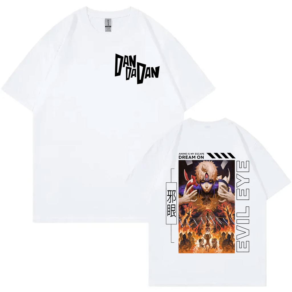 Japanese Anime Dandadan Evil Eye Graphic T Shirts Gothic Fashion Vintage Short Sleeve Tshirt Men Women Casual Oversized T Shirt
