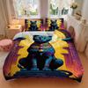 3pcs Egyptian Cat Statue Duvet Cover Set -Includes 1 Duvet Cover and 2 Pillowcases, No Quilt Core, All-Season Home Decor  yy251111094