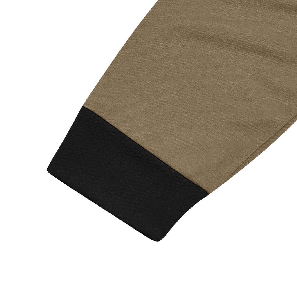 Modisches, lässiges Langarm-T-Shirt im Retro-Farbblock-Design für Herren