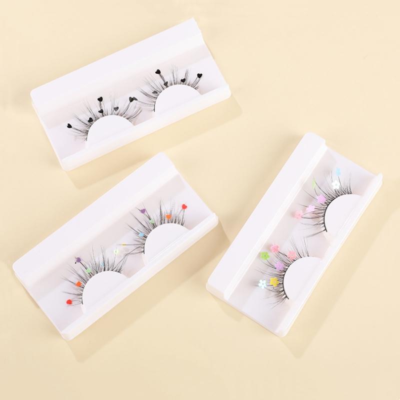 Butterfly Heart Shaped Sequin False Eyelashes Fairy Wand Party Colorful Sequin Eyelashes