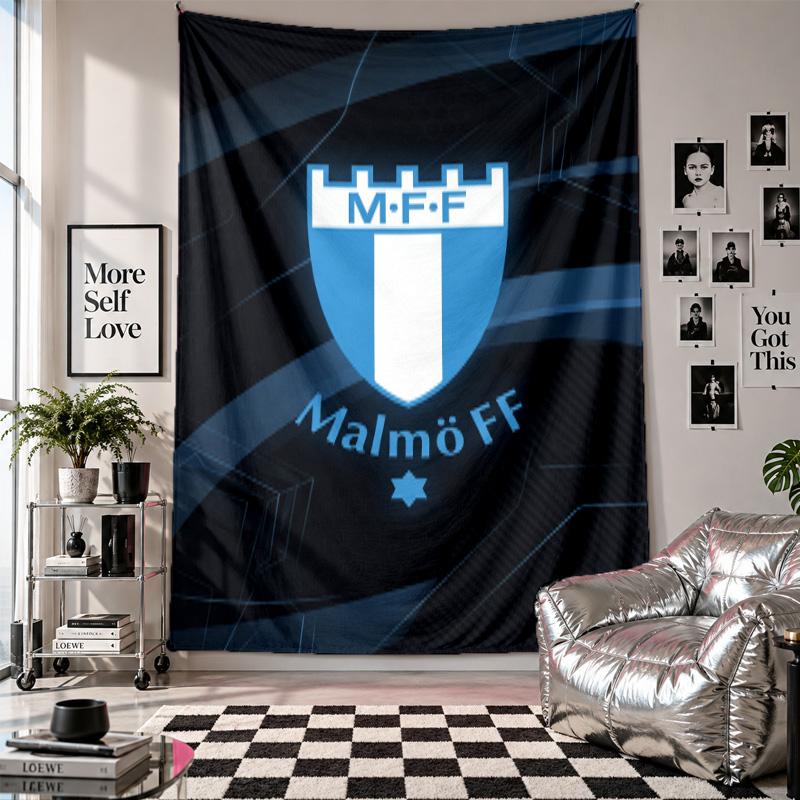 Malmö FF Gobelin Dekoracja Domu Tkanina Wisząca na Ścianę do Sypialni Salonu Tło