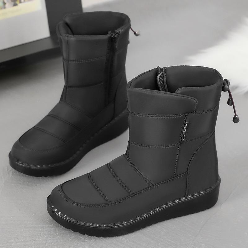 Cotton Shoes, New Long Tube Polyurethane Women's Boots, Piled and Thickened Outdoor Warm Snow Boots, Cold-proof and Lightweight Cotton Boots