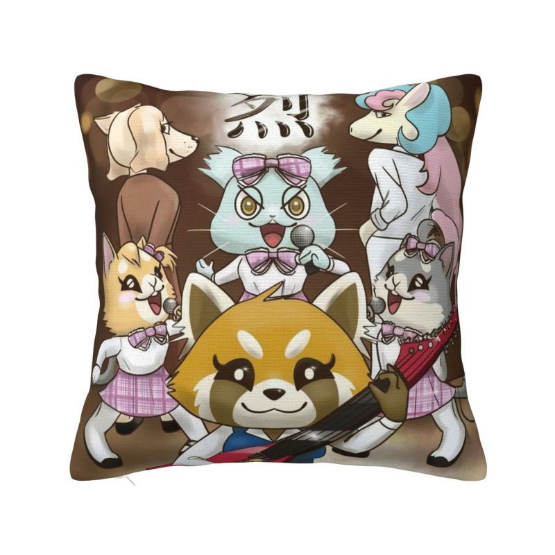 Custom Japan Cartoon Aggretsuko Anime Modern Throw Pillow Cover Bedroom Decoration Chair Cushion