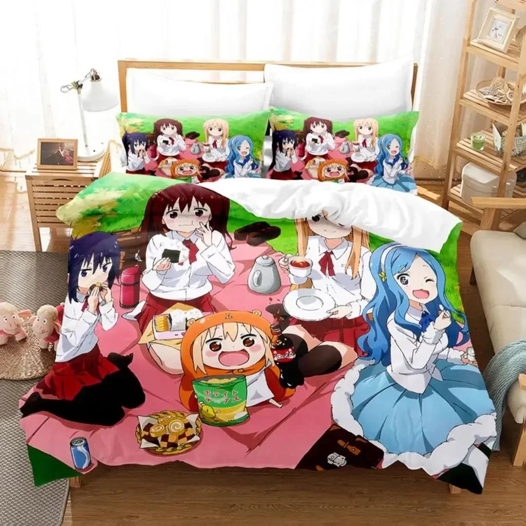 3D The Himouto! Umaru-chan Comfortable Duvet Quilt Cover Pillowcase Bedding Set Children Bedroom Decoration Home Textile