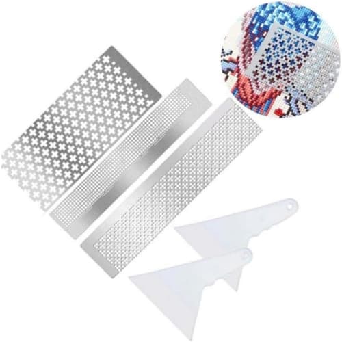 Diamond Painting Ruler Tool, Stainless Steel Diamond Painting Grid, Corrector, DIY Drawing Tool, Square Drill Ruler (4)