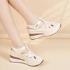 Women's Summer 2026 High Heel Platform Wedge Sandals - Breathable Chunky Sole, Casual Hollow Design