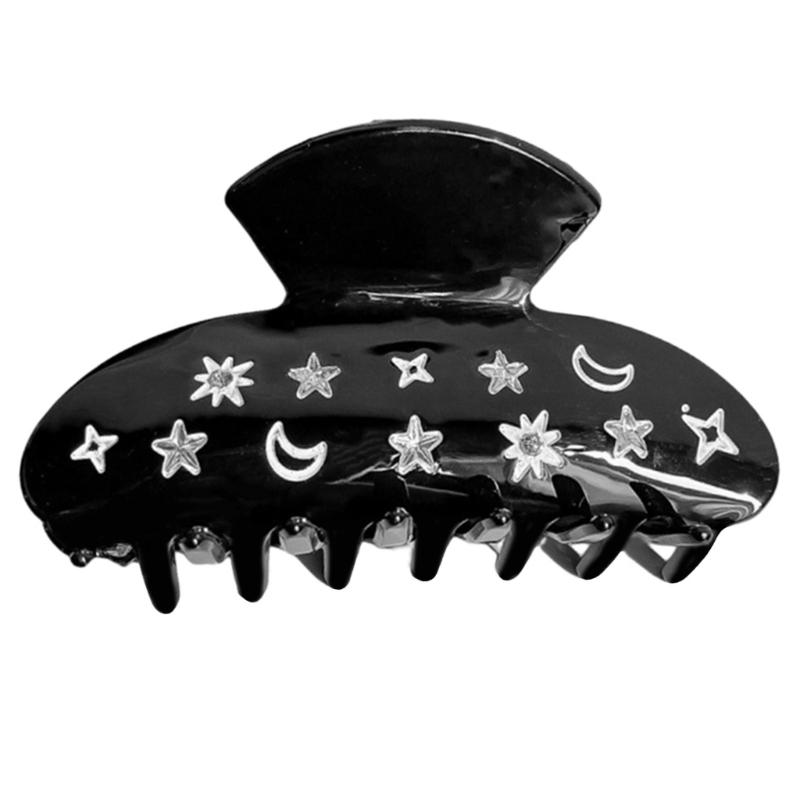 

Glittering Star Claw Clip for Women Cool Girl Hair Clamp Clip Updo Hair Styling Accessory for Thin Hair French Jaw Clip 1 чёрный