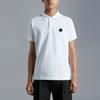 Moncler Ss22 Logo Unifarbenes Kurzarm-Polohemd Herren Oberteile Optisches Weiß H20918A0000784556001