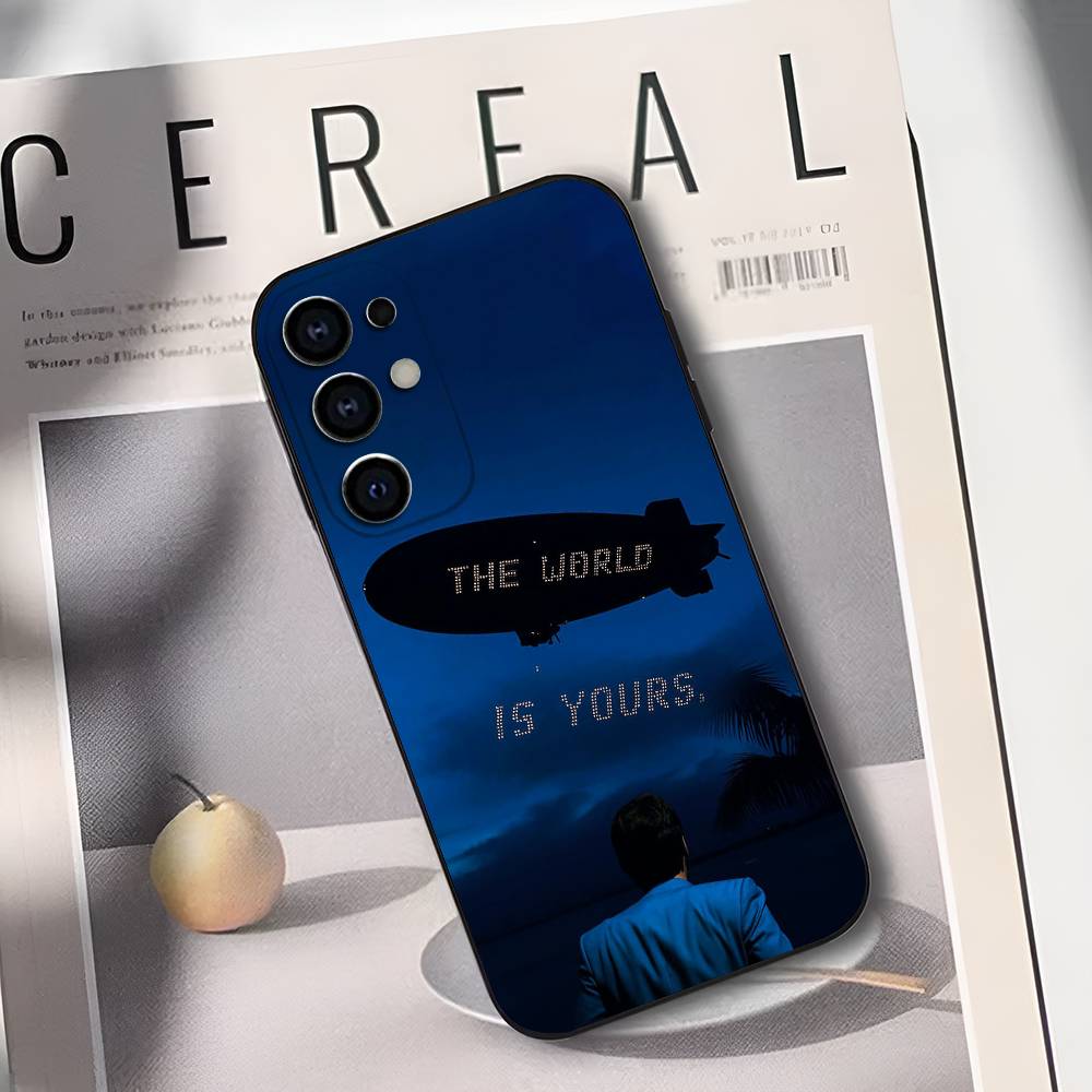 

The World Is Yours S-Scarfaces Phone Case For Samsung S25,S24,S21,S22,S23,S30,Ultra,S20,Plus,Soft Silicone Black Cover Samsung S21plus